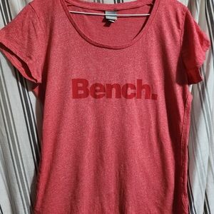 Bench Women's Maroon T-shirt, Size LRG
